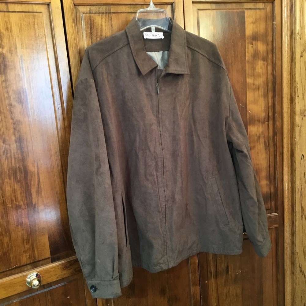 St Croix suede look jacket, size XXL, microfiber, washable